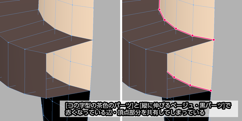 枝分かれして生えているポリゴン
